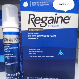 فوم  ماینوکسیدل %5 ضد ریزش و رشد مجدد مو مناسب آقایان برند ریگین regaine