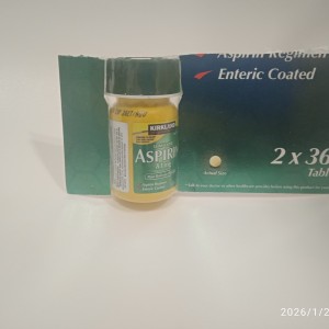 آسپرین کرکلند دوز ۸۱ میلی گرم تک قوطی ۳۶۵ عددی