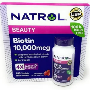 مکمل گیاهی بیوتین 10000 میکروگرم برند ناترول Natrol