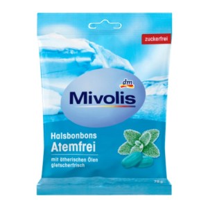 آبنبات اکالیپتوس برند mivolis ساخت آلمان 75 گرمی