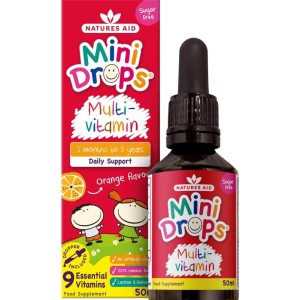 قطره مولتی‌ ویتامین کودکان 3 ماه تا ۵ سال Natures Aid – حجم ۵۰ میلی لیتر نیچیر اید