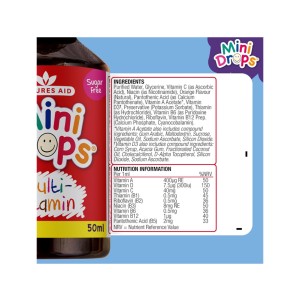 قطره مولتی‌ ویتامین کودکان 3 ماه تا ۵ سال Natures Aid – حجم ۵۰ میلی لیتر نیچیر اید