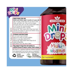 قطره مولتی‌ ویتامین کودکان 3 ماه تا ۵ سال Natures Aid – حجم ۵۰ میلی لیتر نیچیر اید