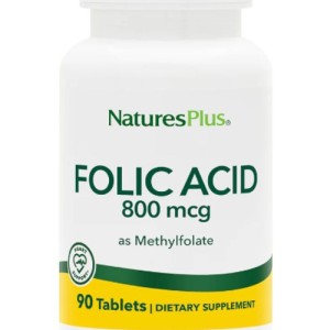 قرص فولیک اسید NaturesPlus Folic Acid 800mcg نیچرز پلاس (90 عددی)