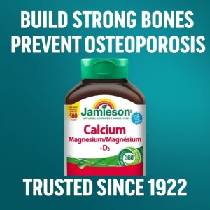 مکمل کلسیم منیزیم ویتامین D3 جمیسون 500عددی Jamieson Calcium Magnesium + D3