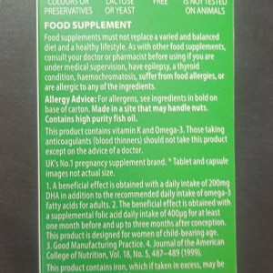 مکمل پرگناکر پلاس با امگا 3 ویتابیوتیکس Vitabiotics Pregnacare Plus