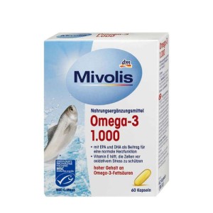 مکمل امگا 3 ۶۰ عددی  Omega-3 1000  mg Mivolis
