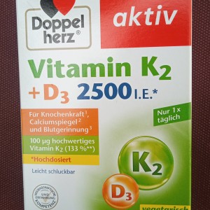 مکمل ویتامین D3 + K2 داپل هرز  ۳۰ عددی