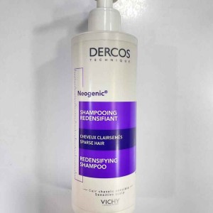 شامپو ویشی Vichy مدل نئوژنیک Neogenic سری درکوس Dercos حجم 400 میل | احیا کننده موی نازک