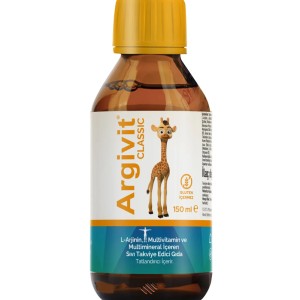 شربت مولتی ویتامین مینرال افزایش قد کودکان Argivit Classic حاوی آرژنین ۱۵۰ میل