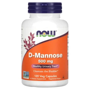 دی مانوز۱۲۰ عددی D-Mannose 500 mg NOW ، افزایش دهنده سلامتی مجاری ادرا ر برند now