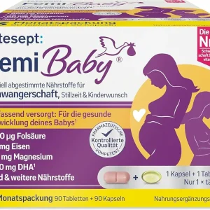 مولتی ویتامین 60 عددی فمی بیبی femi baby tetesept مخصوص مادران باردار و شیرده