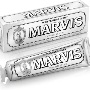 خمیر دندان بدون فلوراید گیاهی و سفید کننده marvis با طعم نعنا حجم 85 ml