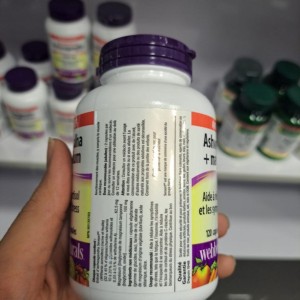 مکمل گیاهی آشواگاندا کاهش دهنده استرس و اضطراب وبر نچرالز 7200 میلی گرم 60 عددی