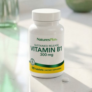 مکمل گیاهی افزایش دهنده انرژی B1 دوز ۳۰۰ میلی گرم ۹۰ عددی برند nature plus ساخت آمریکا
