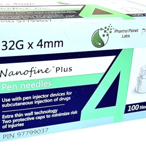 سوزن‌های قلم انسولین نانوفاین پلاس یونیورسال 32G با قطر 4  ۱۰۰ عددی