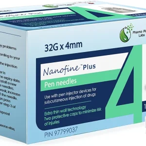 سوزن‌های قلم انسولین نانوفاین پلاس یونیورسال 32G با قطر 4  ۱۰۰ عددی