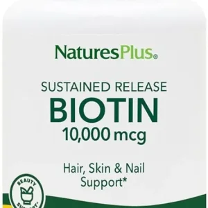مکمل بیوتین ۱۰۰۰۰ میلی گرم قوطی ۹۰ عددی biotin 10000 mcg natturesplus