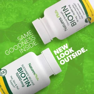 مکمل بیوتین ۱۰۰۰۰ میلی گرم قوطی ۹۰ عددی biotin 10000 mcg natturesplus
