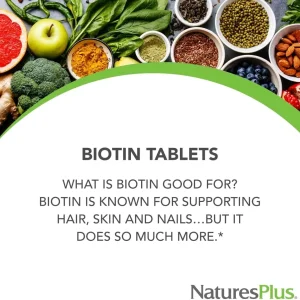 مکمل بیوتین ۱۰۰۰۰ میلی گرم قوطی ۹۰ عددی biotin 10000 mcg natturesplus