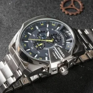 ساعت مچی ضد آب  دیزل مردانه مدل mega chief chronograph stainless steel