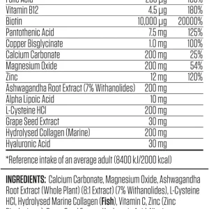 مکمل پوست، مو و ناخن اپلاید نوتریشن ۶۰ کپسول Applied Nutrition Hair, Skin &amp; Nails