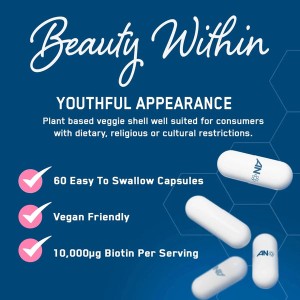 مکمل پوست، مو و ناخن اپلاید نوتریشن ۶۰ کپسول Applied Nutrition Hair, Skin & Nails