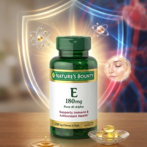 سافت ژل ویتامین E نیچرز بونتی 180 میلی‌گرم Nature’s Bounty Vitamin E 180 mg (400 IU) Rapid Release Softgels