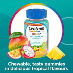 میوه‌ای گرمسیری مخصوص کودکان Centrum Junior MultiGummies، 60 عدد پاستیل