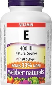ویتامین ای ۱۲۰ عددی vitamin E 400ui webber naturals