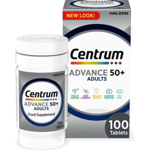 سنتروم ادونس +۵۰ قوطی ۱۰۰ عددی centrum Advance 50+ بزرگسالان ظاهر جدید Haleon