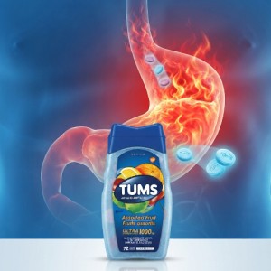 جویدنی ۱۰۰۰ میل ضد اسید و سوزش معده برند tums تامز