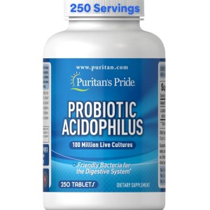 پروبیوتیک ۲۵۰ عددی Probiotic Acidophilus Puritans Pride