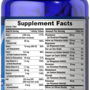 مکمل مولتی ویتامین مینرال Puritan Pride ABC Plus Multivitamin پوریتان پراید (100 عددی) ساخت آمریکا