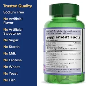 عصاره خار مریم ۱۸۰ عددی puritans pride Milk Thistle Extract 250mg/1000