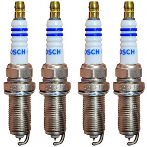 شمع تقویتی خودرو بوش مدل سوزنی ایریدیوم کد Russia+42 پایه بلند مناسب برای پژو 206 تیپ 5 و 207 بسته 4 عددی