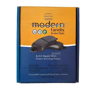 لنت ترمز جلو خودرو مدرن تندیس مدلMAP00008  دو جفت مناسب برای پژو 206 تیپ 5