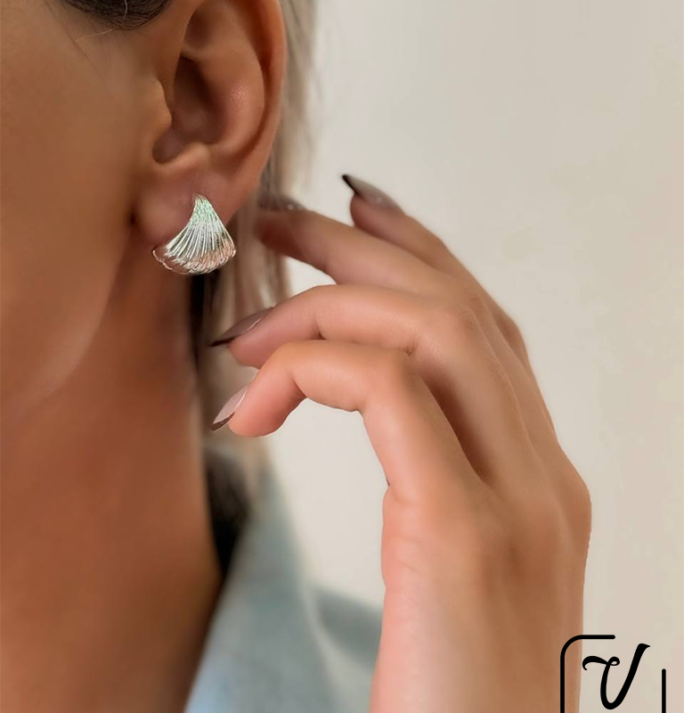 گوشواره طرح صدف