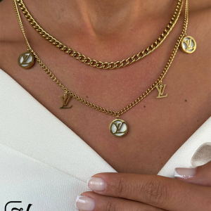 گردنبند طرح  دو لاین