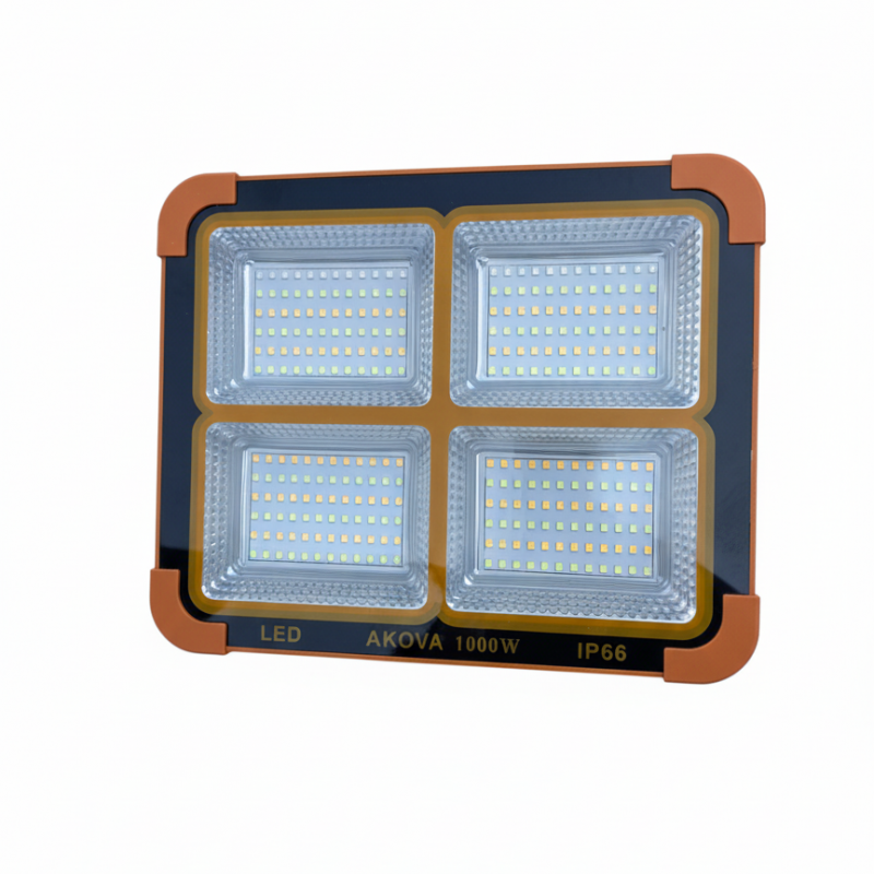 پروژکتور خورشیدی 1000 وات AKOVA LED ضدآب IP66 SOLAR LED LIGHT