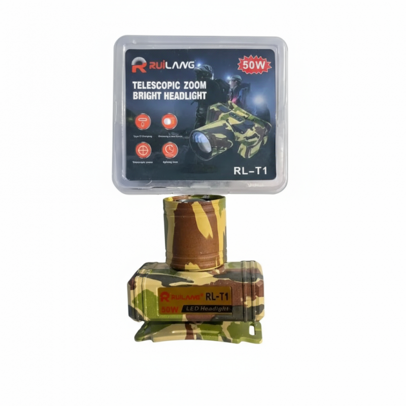 چراغ پیشانی ارتشی RL‑T1 | ۵۰ وات، زوم LED