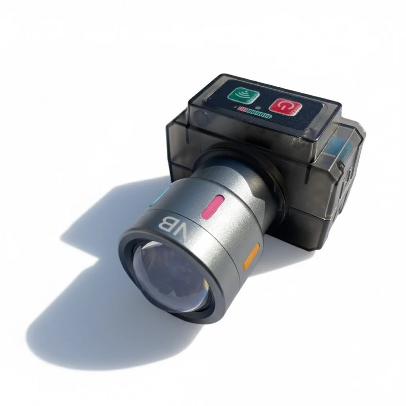 چراغ پیشانی شارژی چندحالته CX‑6159 NB ضدآب با لنز زوم و سنسور حرکتی – نور LED پرقدرت