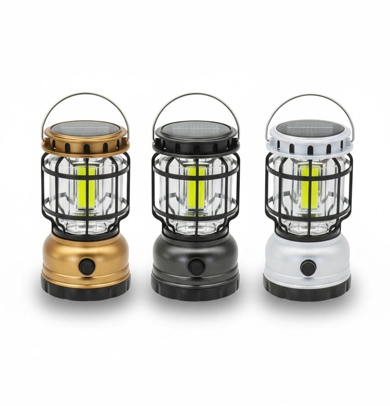 فانوس خورشیدی شارژی چندکاره مدل 2010T با لامپ COB فوق العاده پرنور و پنل سولار 