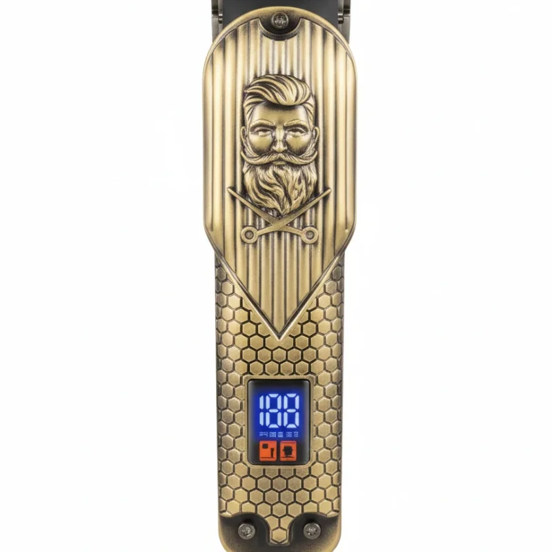 ماشین اصلاح حرفه‌ای مدل LT-809 با تیغه استیل و نمایشگر دیجیتال شارژی