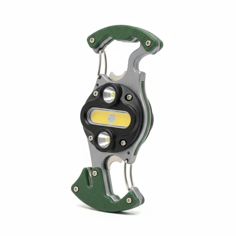 چراغ قوه شارژی چندکاره فلزی W5146 با نور COB و LED