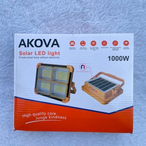 پروژکتور خورشیدی 1000 وات AKOVA LED ضدآب IP66 SOLAR LED LIGHT