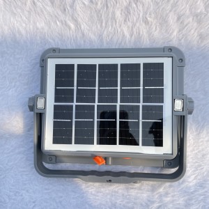 پرژکتور شارژی سولاری 200 وات SOLAR LED LIGHT پاوربانک دار  4 باطری