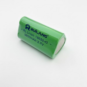 خرید باتری لیتیومی شارژی RuiLang مدل 18650×3 ظرفیت 9800 میلی‌آمپر