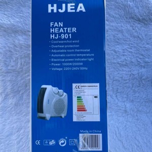 بخاری برقی فن‌دار HJEA مدل HJ‑901 | گرمایش سریع، ایمن و کم مصرف 2000 وات