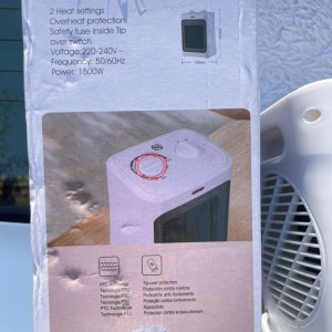 بخاری برقی فن‌دار مدل PTC‑906 توان 1500 وات – هیتر سرامیکی هوشمند کم‌مصرف